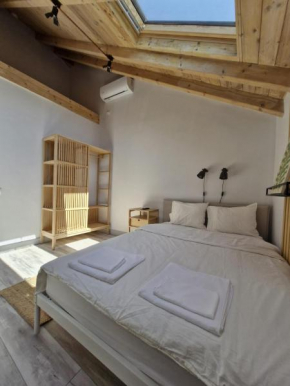 Small attic room with private bathroom